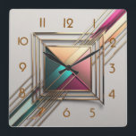 Relógio Quadrado Modern Art Deco<br><div class="desc">design de relógio do excelente. Você vai adorar como os outros. Esteja livre para usar este design para outro produto que você quiser ou para personalizar e adicionar seu texto. Siga-me para mais. Obrigado. Tenha um bom dia.</div>