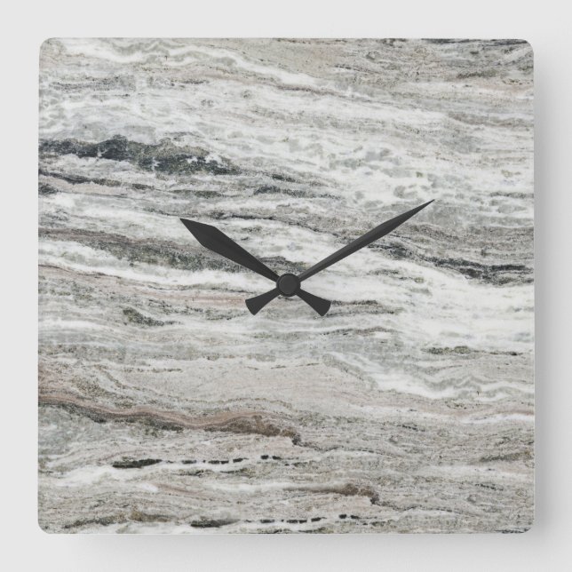 Relógio Quadrado Modern Marble Pattern Kitchen Clocks (Frente)