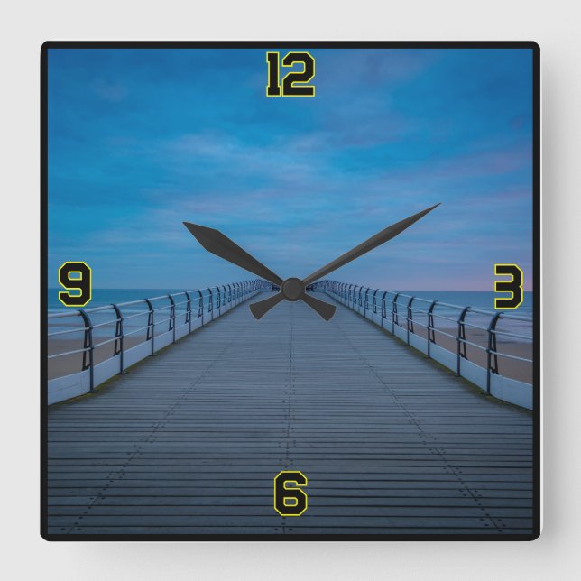 Relógio Quadrado Modern Wall Clock - Home Décor para qualquer sala (Frente)