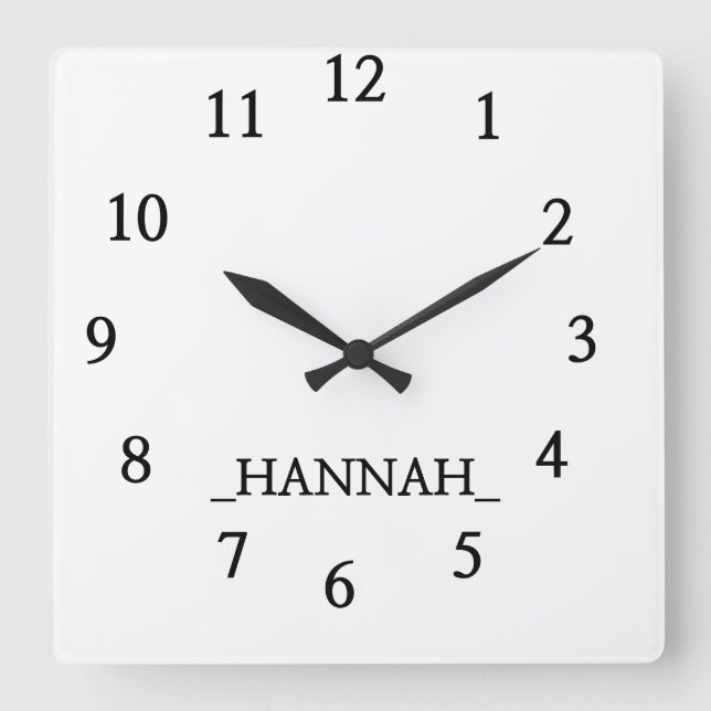 Relógio Quadrado Moderno Minimalista (Frente)