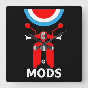 Relógio Quadrado Mods - Mods And Rockers - Música Britânica