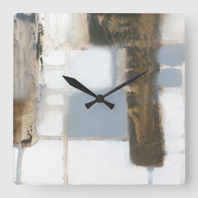 Relógio Quadrado Modular Layout II (Frente)