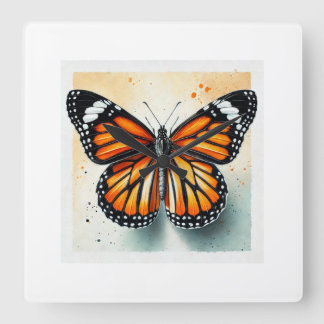 Relógio Quadrado Monarch butterfly 210924IREF220 - Watercolor