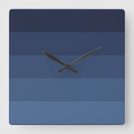 Relógio Quadrado Monocromático Azul