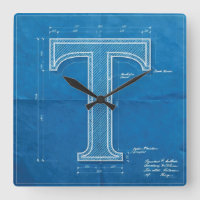 Monograma de Blueprint da Letra T