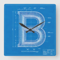 Monograma de Letra B em Blueprint