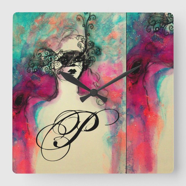 RELÓGIO QUADRADO MONOGRAMA DO ENCANTO (Frente)