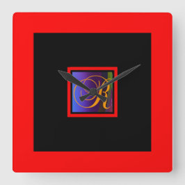 RELÓGIO QUADRADO MONOGRAMA R INICIAL