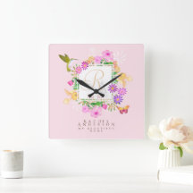 Monograma Rosa de Jardim Floral