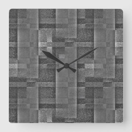 Relógio Quadrado Montagem digital de Matte Granite Marble