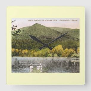 Relógio Quadrado Monte Equinox, Manchester, Vermont Vintage