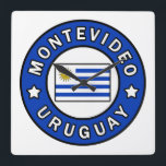 Relógio Quadrado Montevidéu Uruguai<br><div class="desc">Montevidéu Uruguai</div>