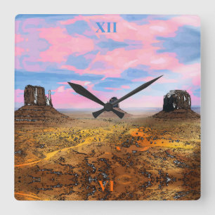 Relógio Quadrado Monument Valley
