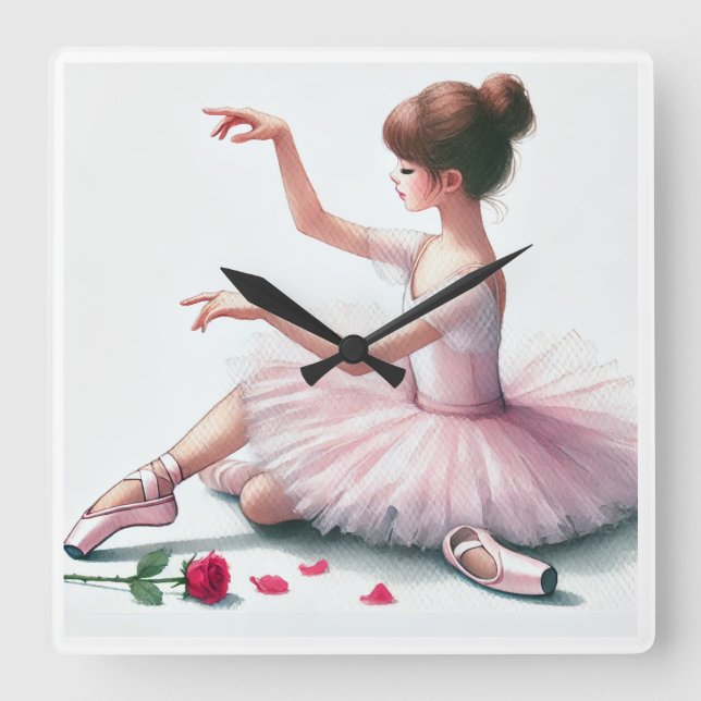 Relógio Quadrado mooie klok voor op een meisjeskamer (Frente)