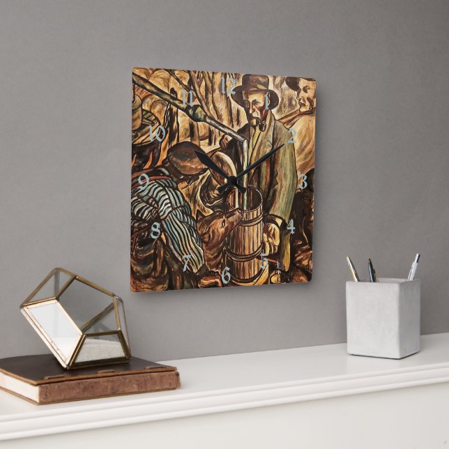 Relógio Quadrado Moonshiners Fazer Relâmpago Branco Sussurro (Escritório)