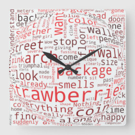 Relógio Quadrado Morango