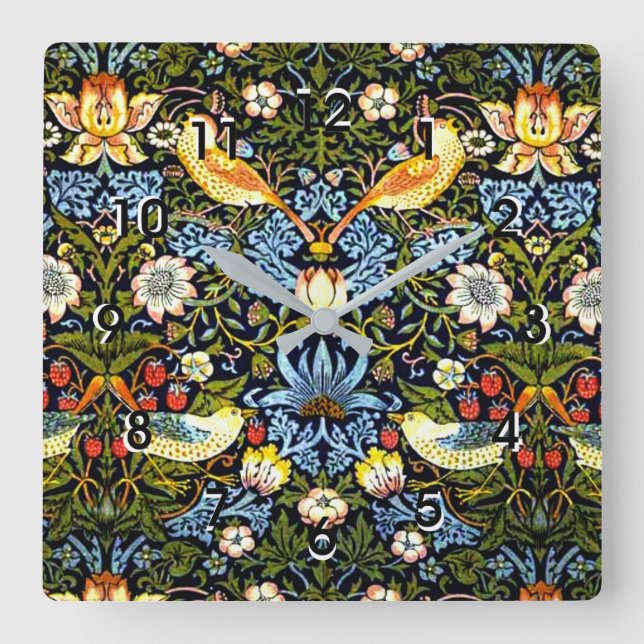 Relógio Quadrado Morris - Morango Ladrão, famoso design (Frente)