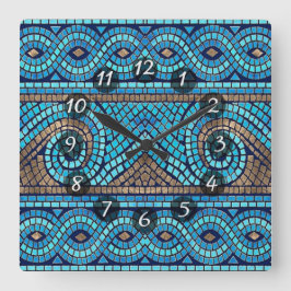 Relógio Quadrado Mosaico