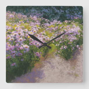 Relógio Quadrado Mostra do áster de Buckhorn