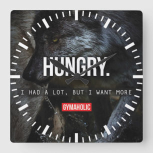 Relógio Quadrado Motivação de Gym de Workout de malhação