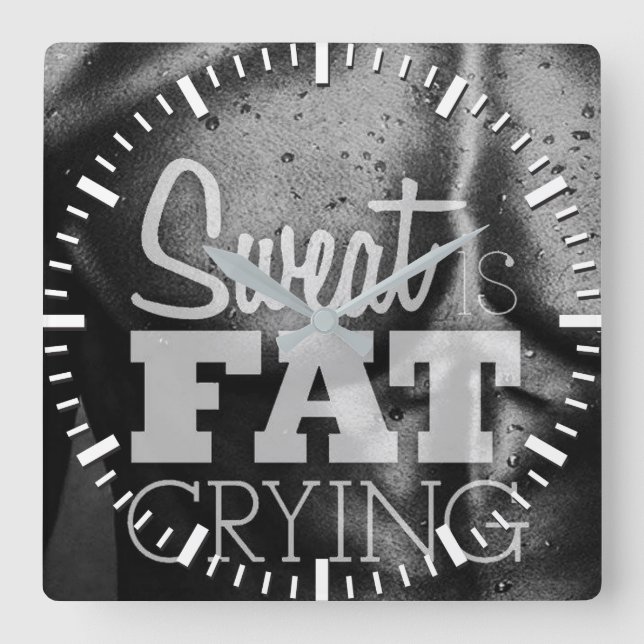 Relógio Quadrado Motivação de Workout (Frente)