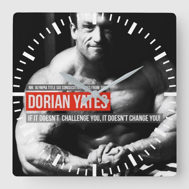 Relógio Quadrado Motivação de Workout (Frente)