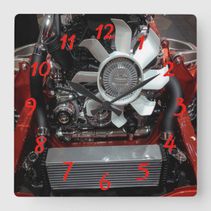 Relógio Quadrado Motor