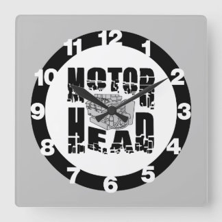 Relógio Quadrado Motor Head Engine