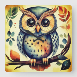 Relógio Quadrado Mr. Primitive Owl