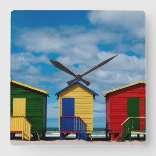 Relógio Quadrado Mudar Salas. Praia de Muizenberg, Cidade do Cabo