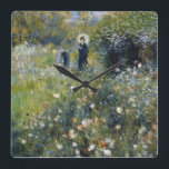 Relógio Quadrado Mulher com Parasol em Jardim por Auguste Renoir<br><div class="desc">Este produto era muito bom e eu adoro quão fácil é para personalizar a design. A design era muito simples,  por isso estou muito satisfeito quando crio.</div>