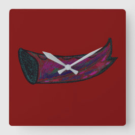 Relógio Quadrado Multicolored Fishtail Square Wall Clock