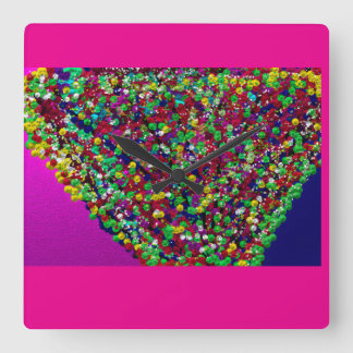 Relógio Quadrado Multicolored Tree Between Worlds