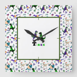 Relógio Quadrado Mundo Jurássico