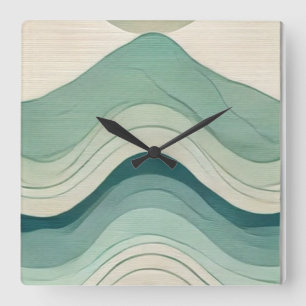 Relógio Quadrado Murugi Home & Decor Whimsical Flow Square Acrylic