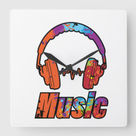 Relógio Quadrado Música