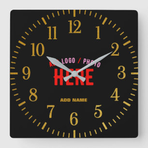 RELÓGIO QUADRADO NA MODA MODERNO PERSONALIZÁVEL NEGRO VERIFICADO CO