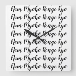 Relógio Quadrado Nam Myoho Renge Kyo