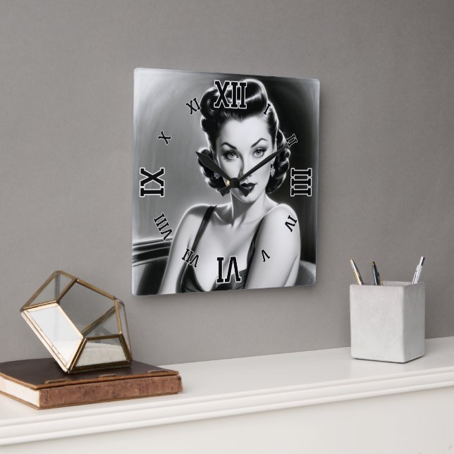 Relógio Quadrado Não acredita na arte do conceito de IA de Xzendor7 (Escritório)