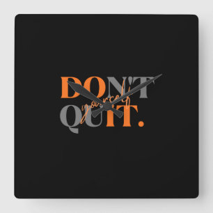 Relógio Quadrado Não Desista Mouse Pad