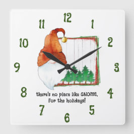 Relógio Quadrado Não há lugar como o GNOME, nos feriados.