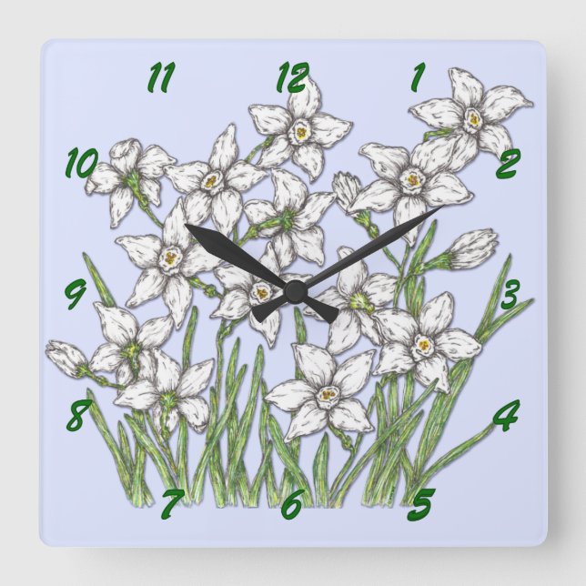 Relógio Quadrado Narciso (Frente)