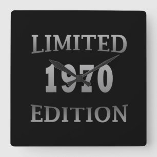 Relógio Quadrado Nascer de aniversário de 1970