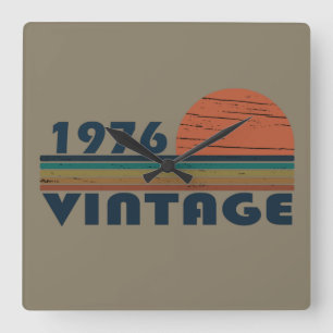 Relógio Quadrado Nascer de aniversário de 1976