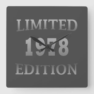 Relógio Quadrado Nascer de aniversário de 1978