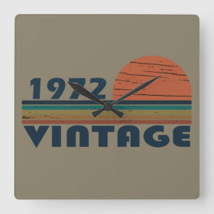 Relógio Quadrado Nascer em presente de aniversário de 1972