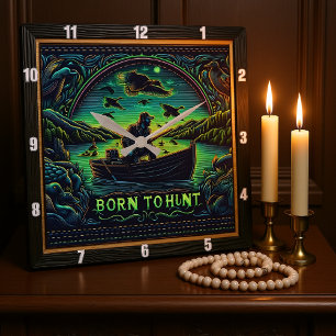 Relógio Quadrado Nascer para caçar no amanhecer