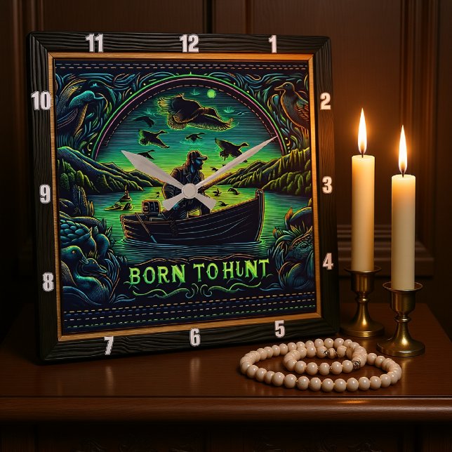 Relógio Quadrado Nascer para caçar no amanhecer (Criador carregado)