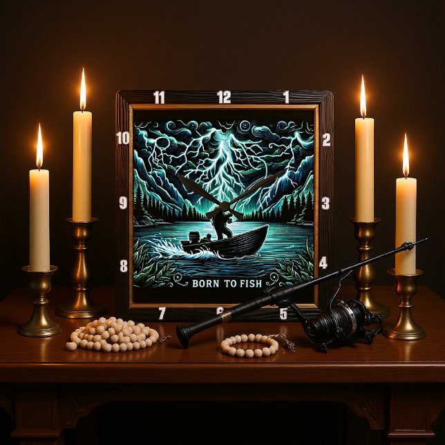 Relógio Quadrado Nascer para Peixes Relâmpagos Aquáticos (Criador carregado)