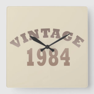 Relógio Quadrado Nascido em 1984 vintage aniversário